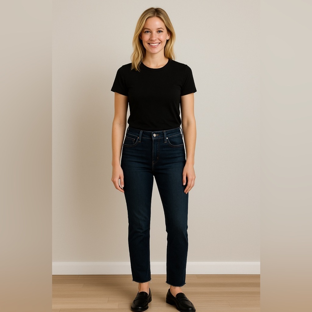 620 Re/Done High Rise Ankle Crop Jeans Size 26